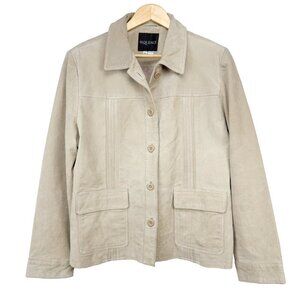 VINTAGE Sequence Suede Fall Beige Western Boho Jacket sz 14-16 see measurments‎